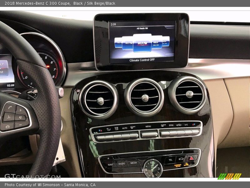 Black / Silk Beige/Black 2018 Mercedes-Benz C 300 Coupe