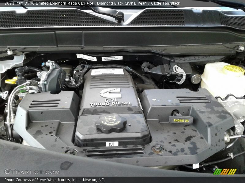 Diamond Black Crystal Pearl / Cattle Tan/Black 2021 Ram 3500 Limited Longhorn Mega Cab 4x4