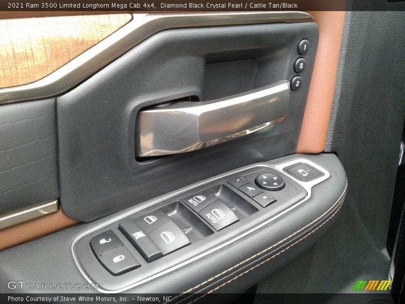 Diamond Black Crystal Pearl / Cattle Tan/Black 2021 Ram 3500 Limited Longhorn Mega Cab 4x4