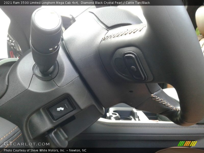 Diamond Black Crystal Pearl / Cattle Tan/Black 2021 Ram 3500 Limited Longhorn Mega Cab 4x4