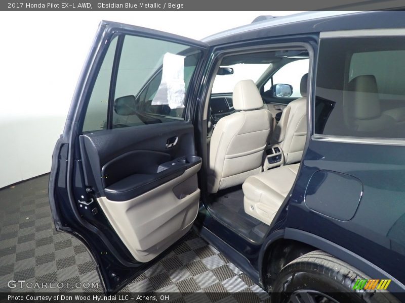 Obsidian Blue Metallic / Beige 2017 Honda Pilot EX-L AWD