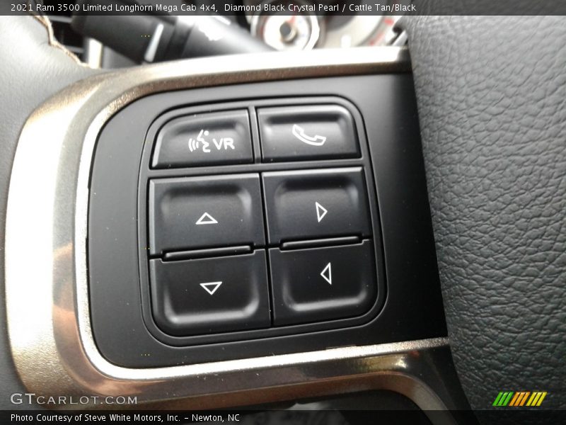 Diamond Black Crystal Pearl / Cattle Tan/Black 2021 Ram 3500 Limited Longhorn Mega Cab 4x4