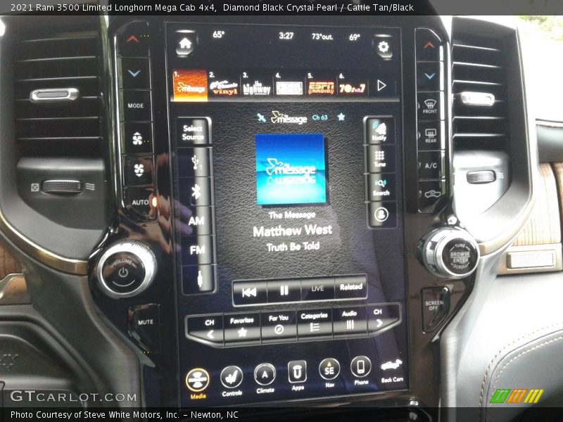Diamond Black Crystal Pearl / Cattle Tan/Black 2021 Ram 3500 Limited Longhorn Mega Cab 4x4