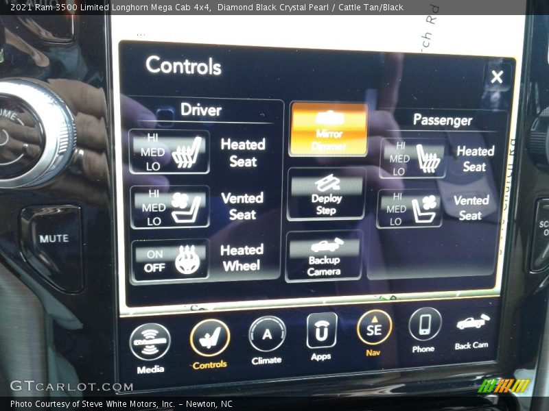 Diamond Black Crystal Pearl / Cattle Tan/Black 2021 Ram 3500 Limited Longhorn Mega Cab 4x4