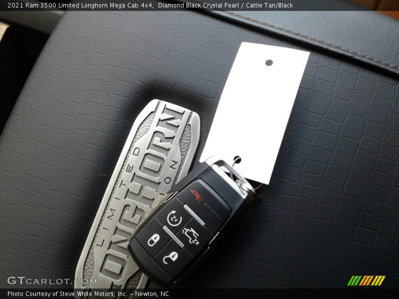 Diamond Black Crystal Pearl / Cattle Tan/Black 2021 Ram 3500 Limited Longhorn Mega Cab 4x4
