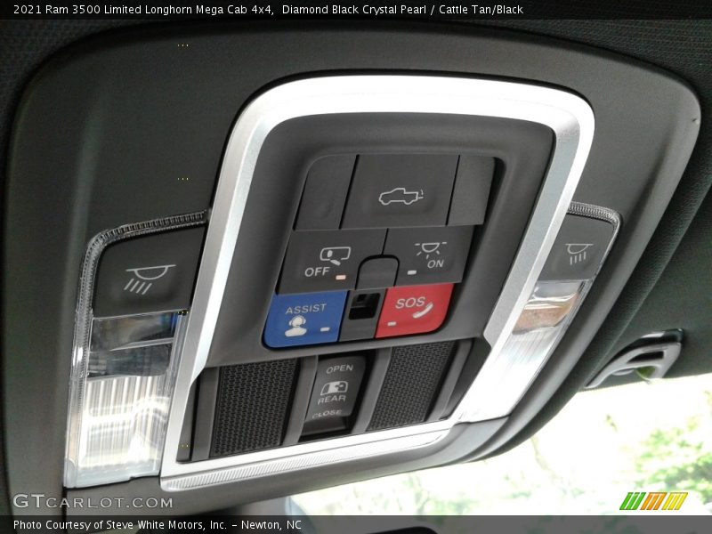 Diamond Black Crystal Pearl / Cattle Tan/Black 2021 Ram 3500 Limited Longhorn Mega Cab 4x4