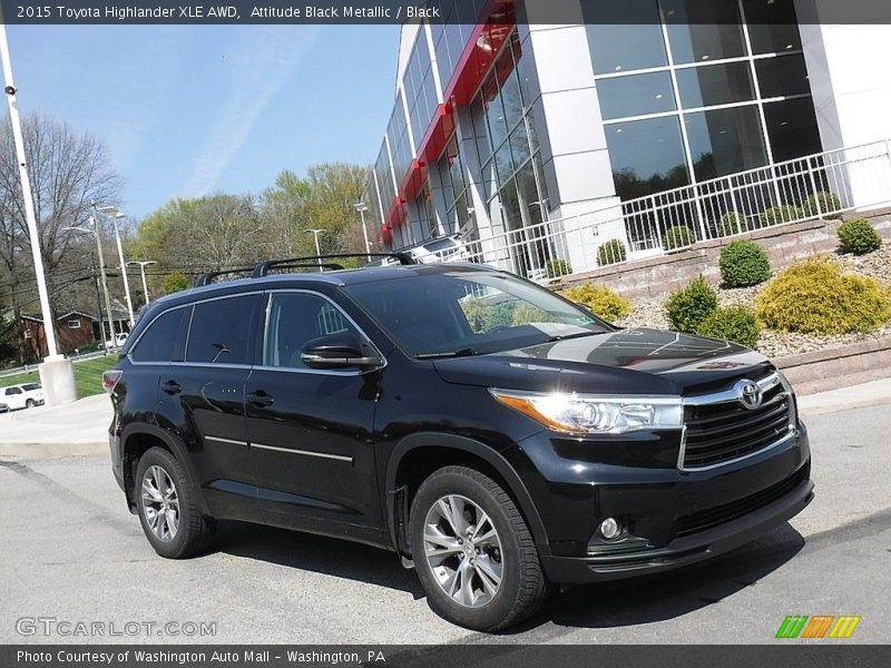Attitude Black Metallic / Black 2015 Toyota Highlander XLE AWD