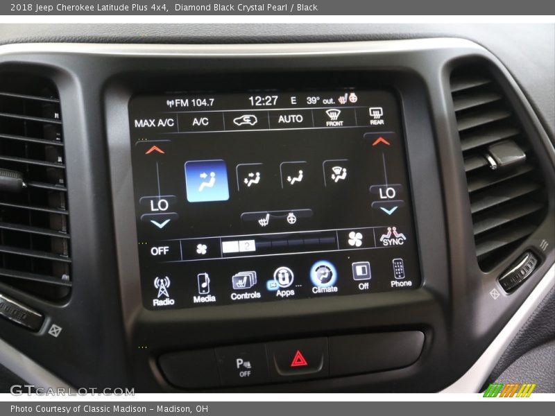 Diamond Black Crystal Pearl / Black 2018 Jeep Cherokee Latitude Plus 4x4