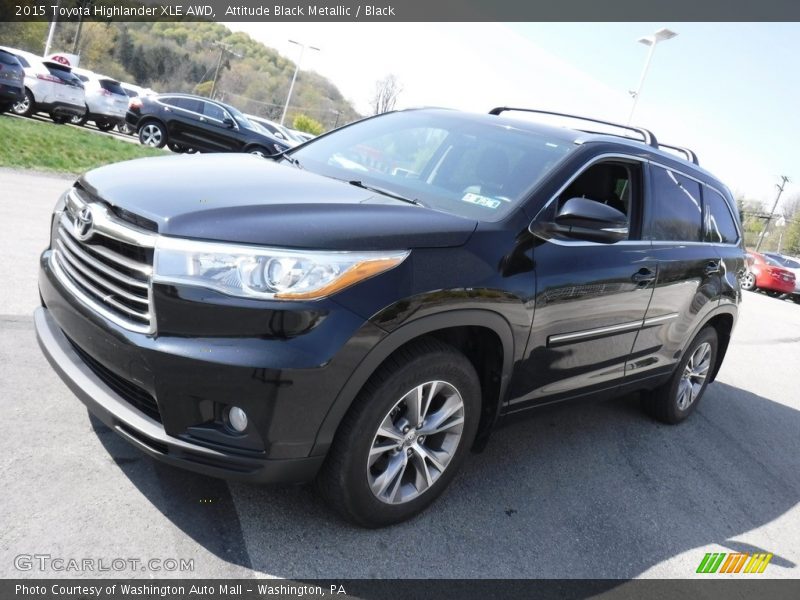 Attitude Black Metallic / Black 2015 Toyota Highlander XLE AWD