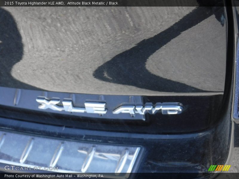Attitude Black Metallic / Black 2015 Toyota Highlander XLE AWD