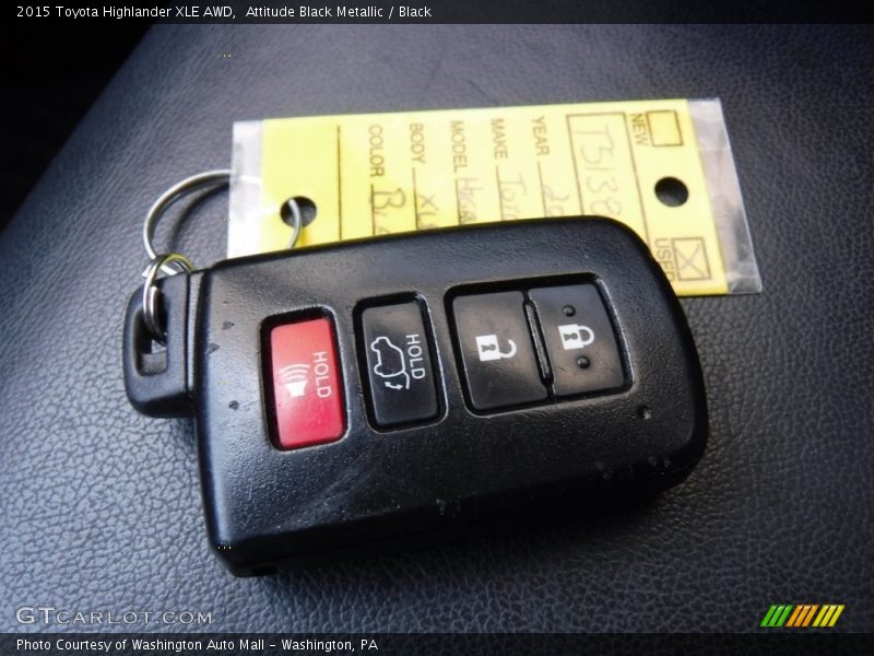 Attitude Black Metallic / Black 2015 Toyota Highlander XLE AWD