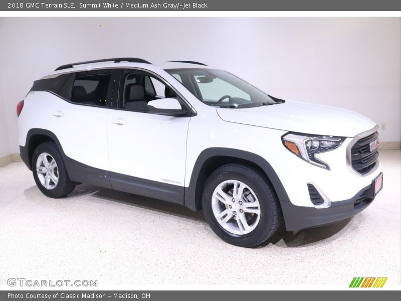 Summit White / Medium Ash Gray/­Jet Black 2018 GMC Terrain SLE