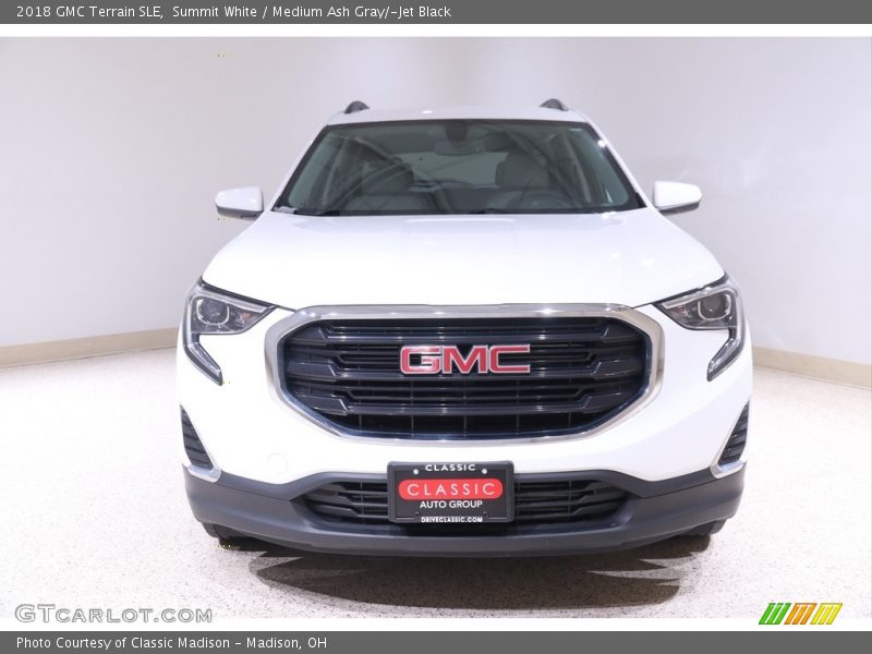 Summit White / Medium Ash Gray/­Jet Black 2018 GMC Terrain SLE