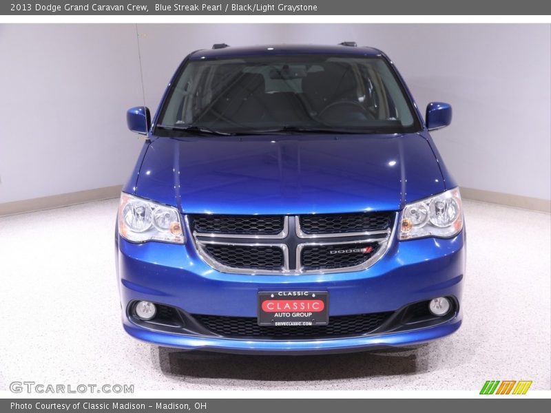 Blue Streak Pearl / Black/Light Graystone 2013 Dodge Grand Caravan Crew