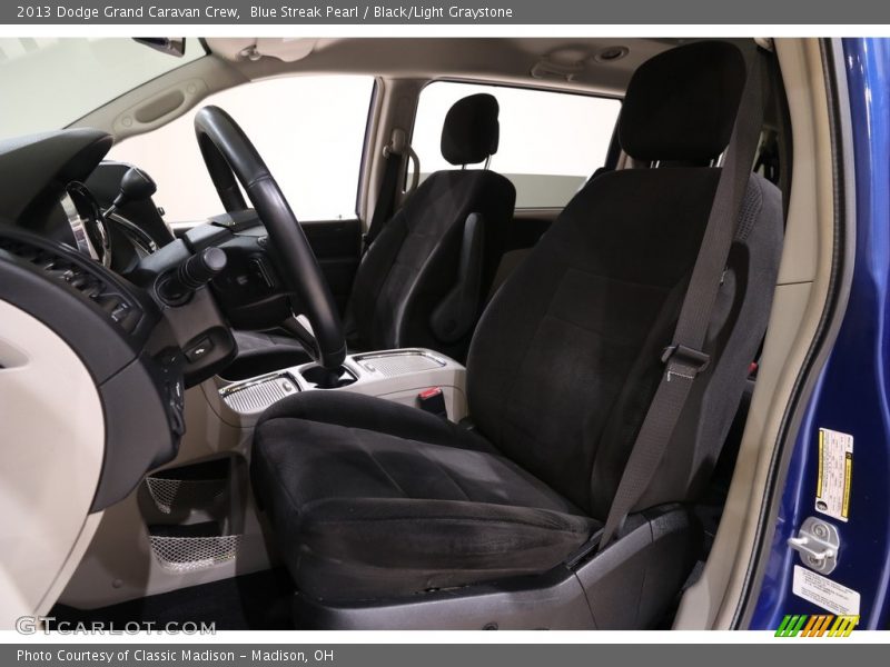 Blue Streak Pearl / Black/Light Graystone 2013 Dodge Grand Caravan Crew