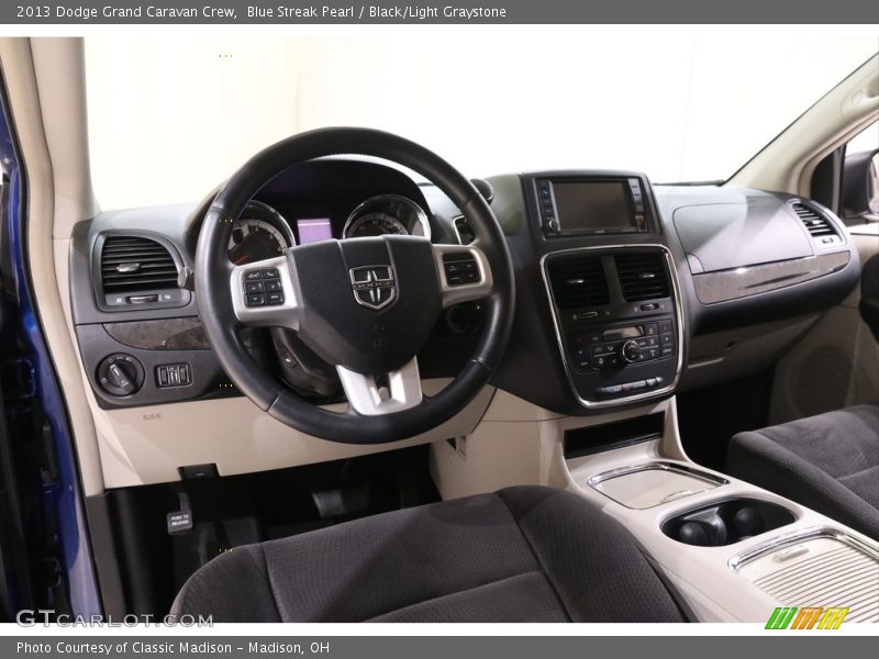 Blue Streak Pearl / Black/Light Graystone 2013 Dodge Grand Caravan Crew