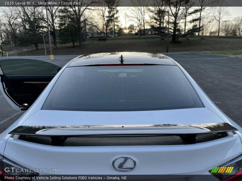 Ultra White / Circuit Red 2015 Lexus RC F