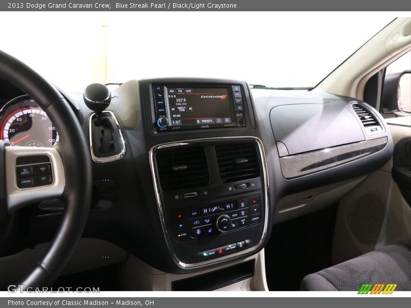 Blue Streak Pearl / Black/Light Graystone 2013 Dodge Grand Caravan Crew