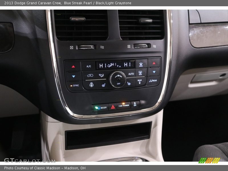 Blue Streak Pearl / Black/Light Graystone 2013 Dodge Grand Caravan Crew