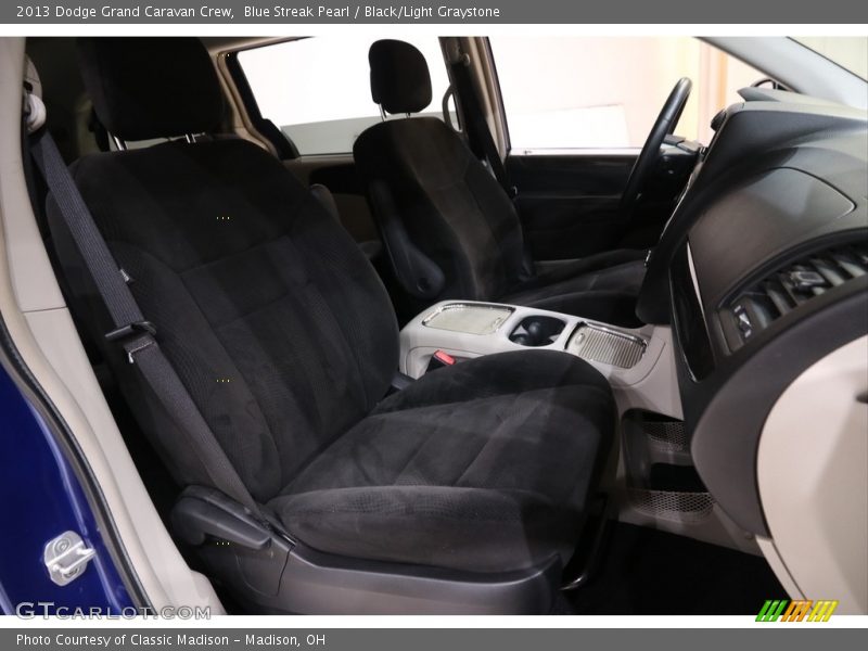 Blue Streak Pearl / Black/Light Graystone 2013 Dodge Grand Caravan Crew