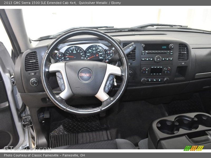 Quicksilver Metallic / Ebony 2013 GMC Sierra 1500 SLE Extended Cab 4x4