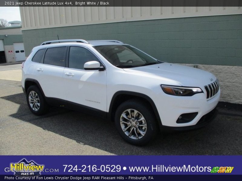 Bright White / Black 2021 Jeep Cherokee Latitude Lux 4x4