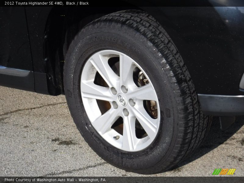 Black / Black 2012 Toyota Highlander SE 4WD