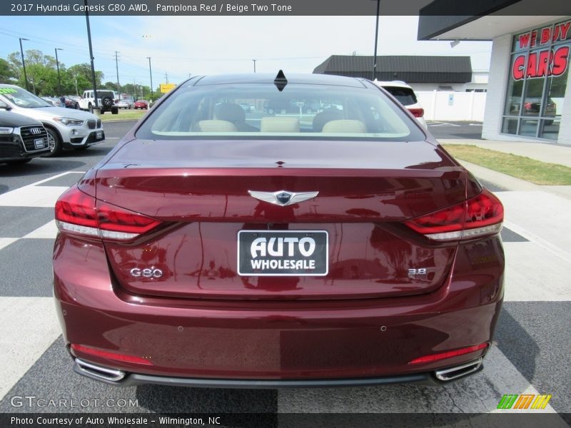 Pamplona Red / Beige Two Tone 2017 Hyundai Genesis G80 AWD