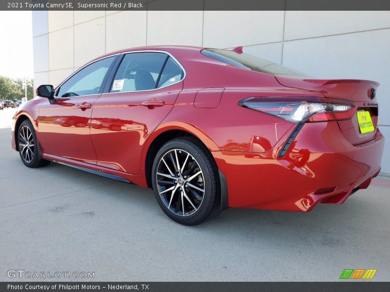 Supersonic Red / Black 2021 Toyota Camry SE