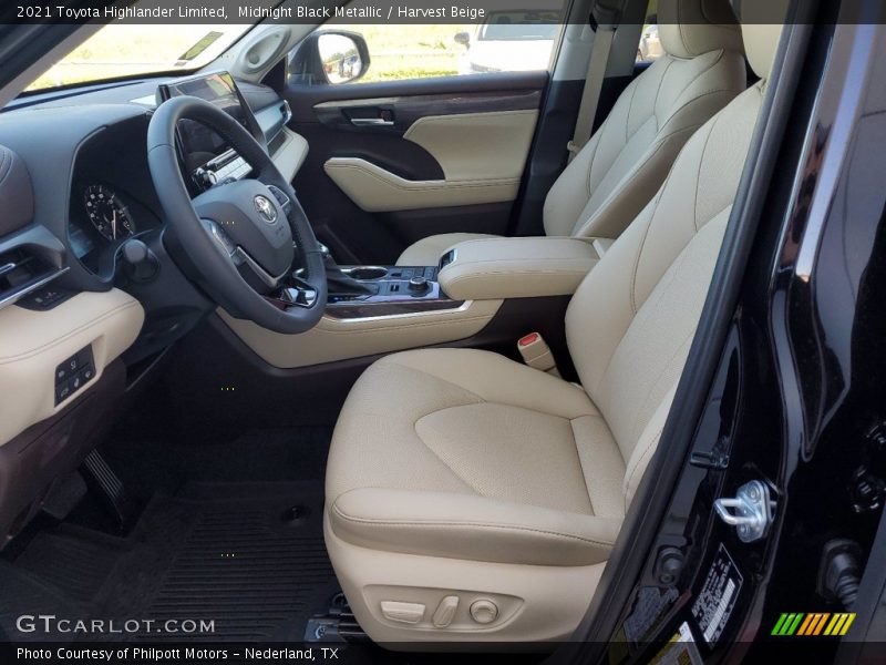 Midnight Black Metallic / Harvest Beige 2021 Toyota Highlander Limited