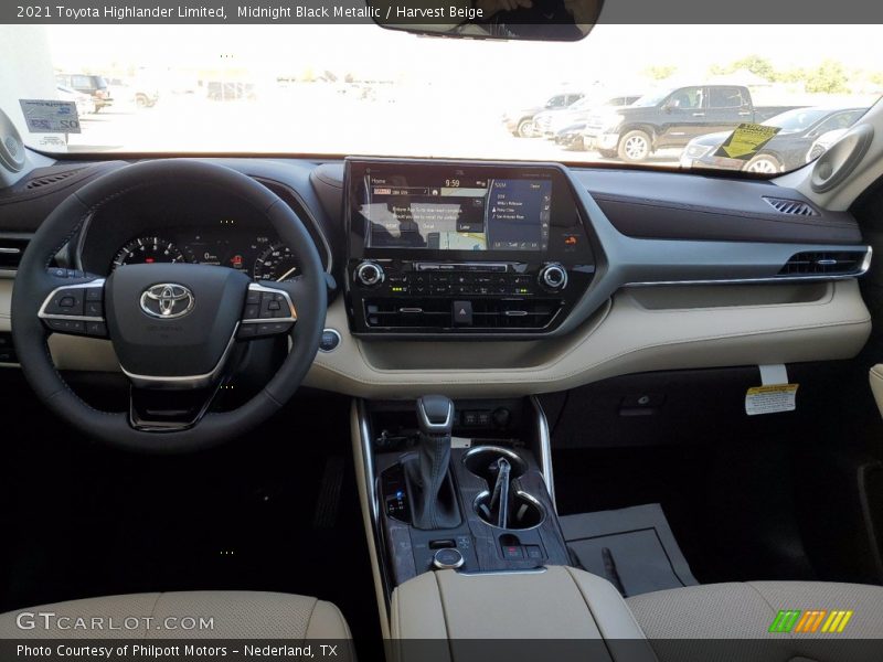 Midnight Black Metallic / Harvest Beige 2021 Toyota Highlander Limited