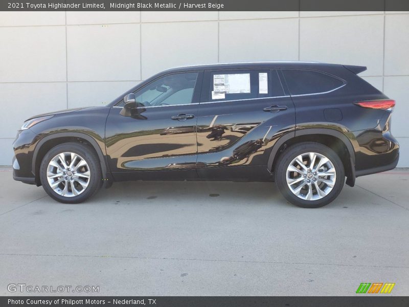 Midnight Black Metallic / Harvest Beige 2021 Toyota Highlander Limited