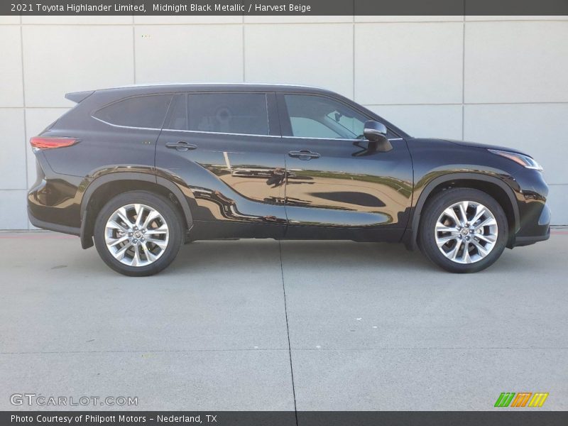 Midnight Black Metallic / Harvest Beige 2021 Toyota Highlander Limited