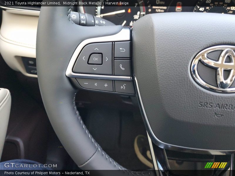 Midnight Black Metallic / Harvest Beige 2021 Toyota Highlander Limited