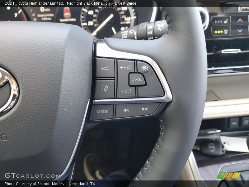 Midnight Black Metallic / Harvest Beige 2021 Toyota Highlander Limited