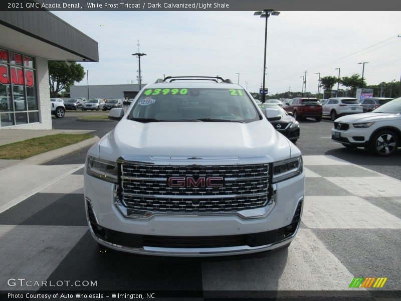 White Frost Tricoat / Dark Galvanized/Light Shale 2021 GMC Acadia Denali