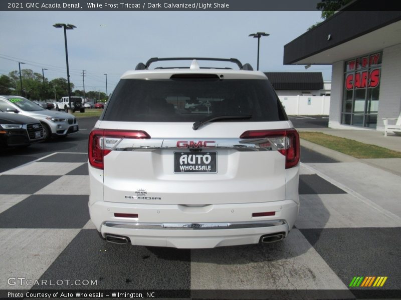 White Frost Tricoat / Dark Galvanized/Light Shale 2021 GMC Acadia Denali