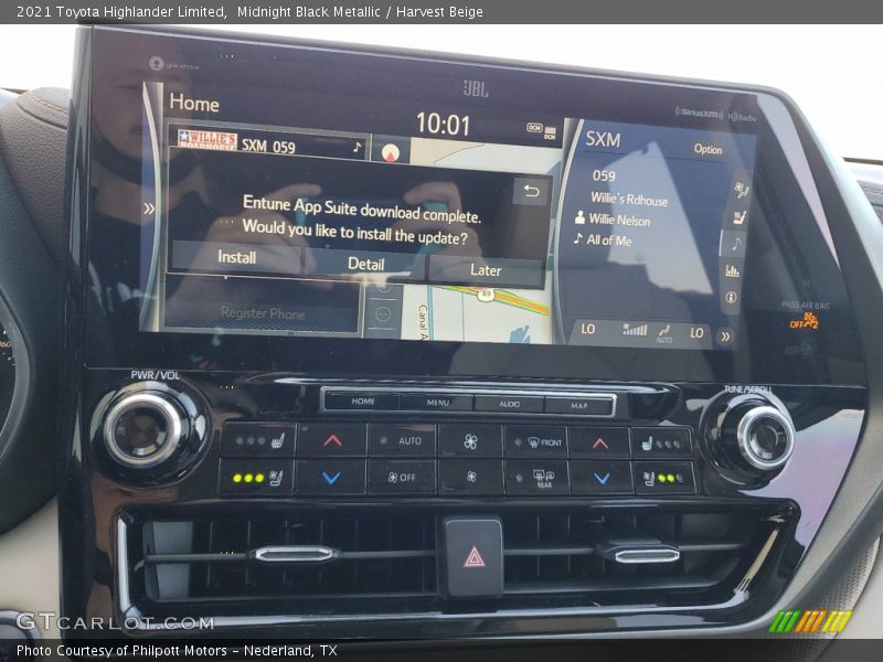 Midnight Black Metallic / Harvest Beige 2021 Toyota Highlander Limited