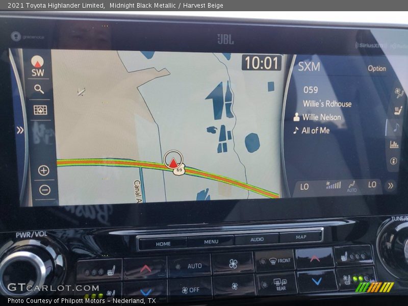 Midnight Black Metallic / Harvest Beige 2021 Toyota Highlander Limited