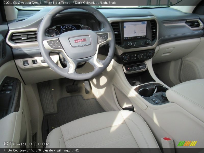 White Frost Tricoat / Dark Galvanized/Light Shale 2021 GMC Acadia Denali