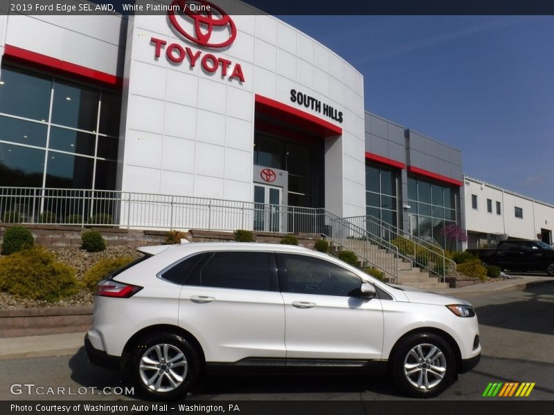 White Platinum / Dune 2019 Ford Edge SEL AWD