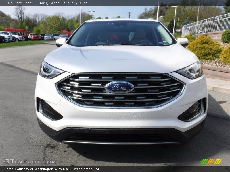 White Platinum / Dune 2019 Ford Edge SEL AWD