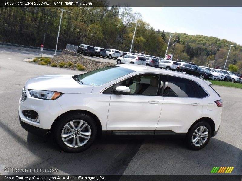 White Platinum / Dune 2019 Ford Edge SEL AWD
