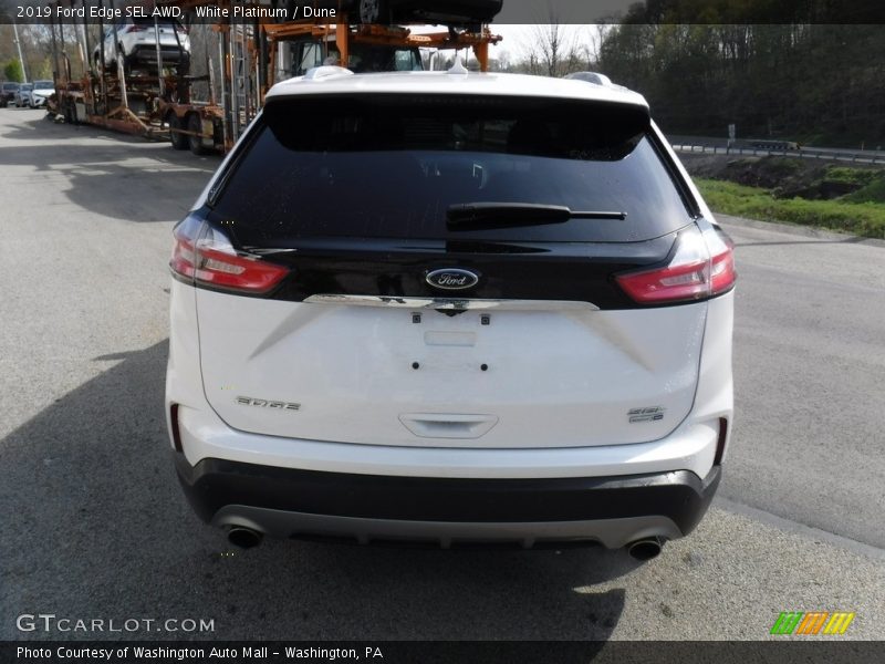 White Platinum / Dune 2019 Ford Edge SEL AWD