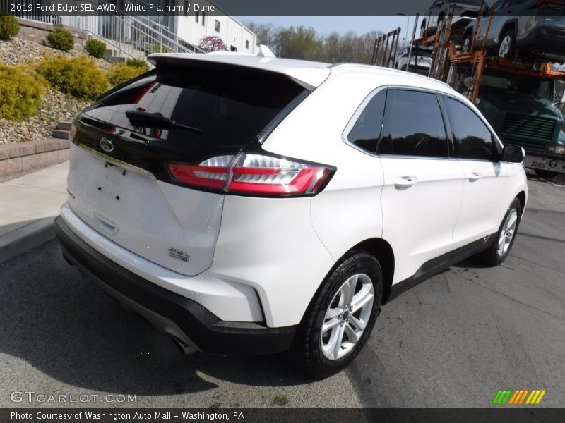 White Platinum / Dune 2019 Ford Edge SEL AWD