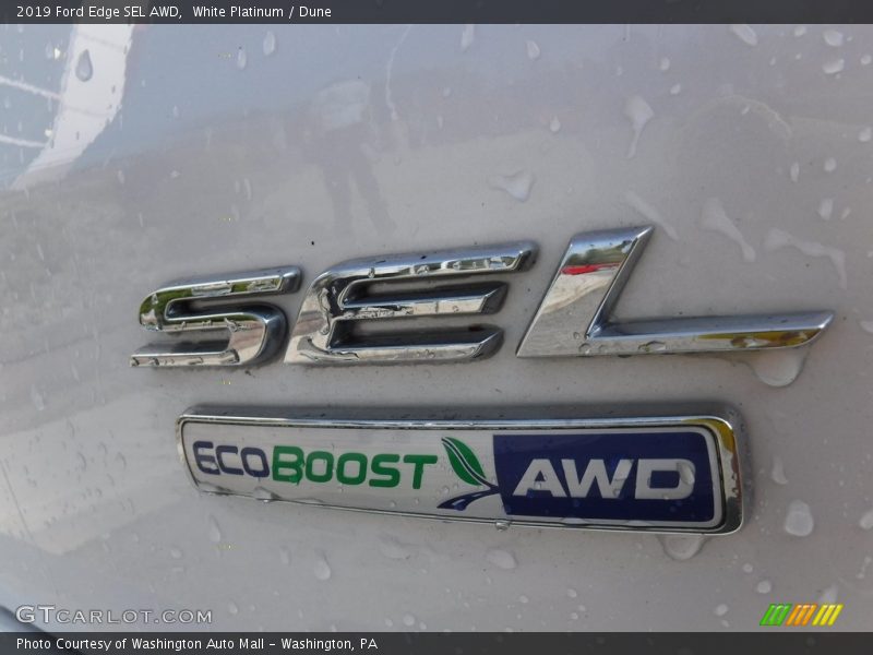 White Platinum / Dune 2019 Ford Edge SEL AWD