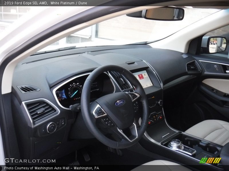 White Platinum / Dune 2019 Ford Edge SEL AWD