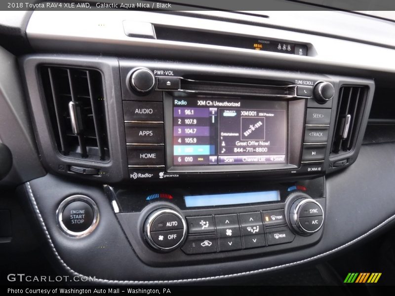 Galactic Aqua Mica / Black 2018 Toyota RAV4 XLE AWD
