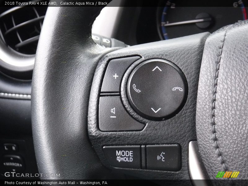 Galactic Aqua Mica / Black 2018 Toyota RAV4 XLE AWD