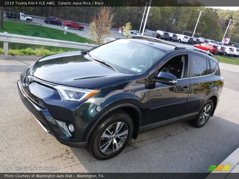 Galactic Aqua Mica / Black 2018 Toyota RAV4 XLE AWD